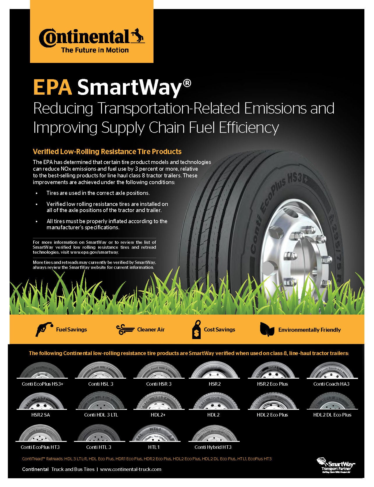 Pneus et pneus rechapés SmartWay EPA de Continental