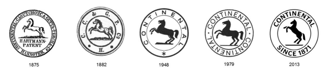 The rampant horse is the company trademark of Continental since 1882.