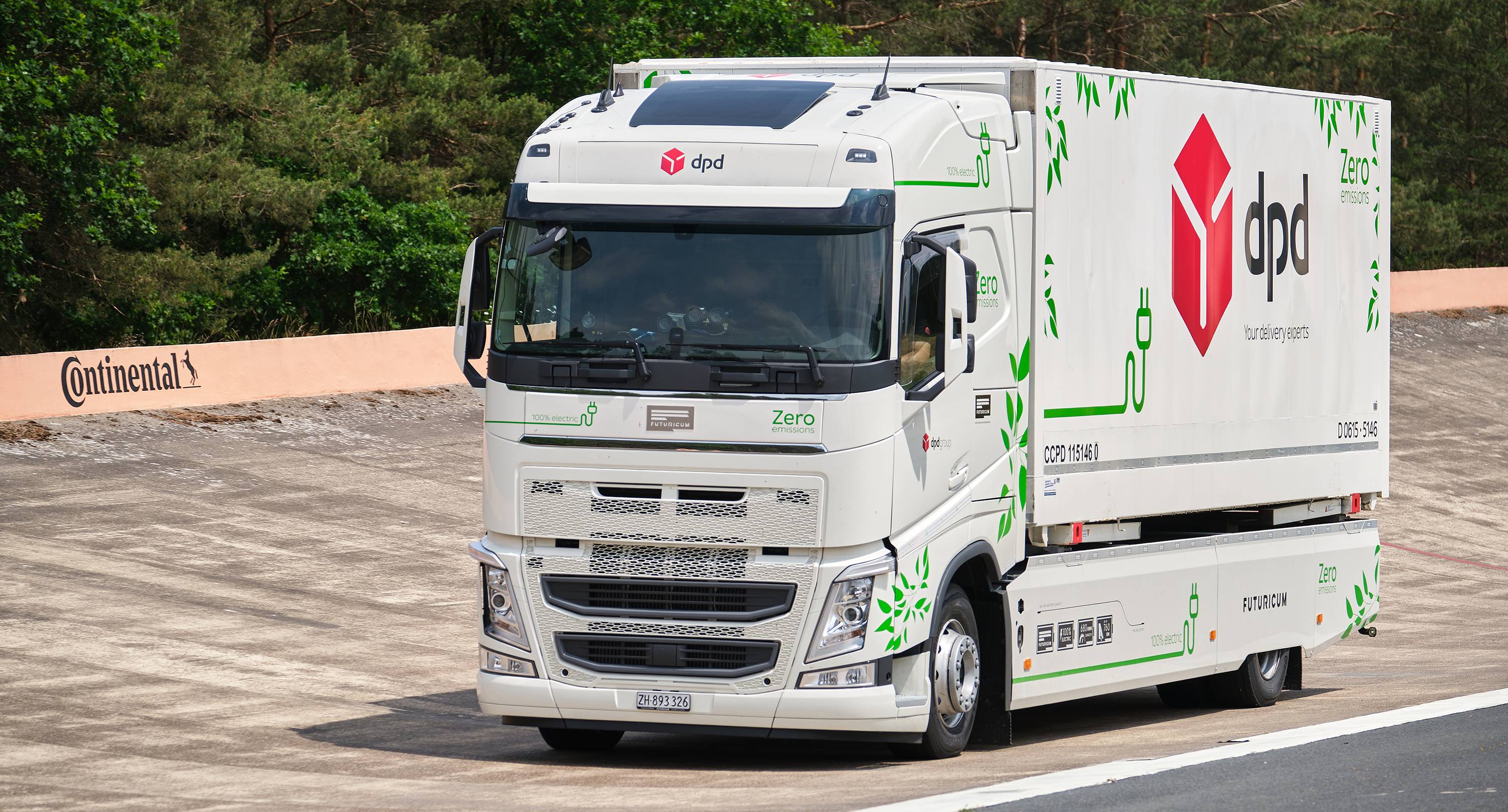 Elektrifizieter Lkw beim Fahren