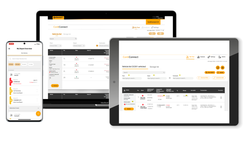 ContiConnect on different devices