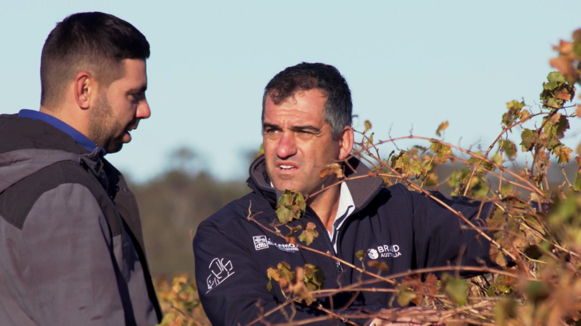 Codemo checking the field conditions with his customers